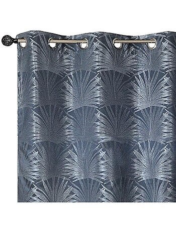 Rideau Jacquard Palme Tropical - prêt à Poser.