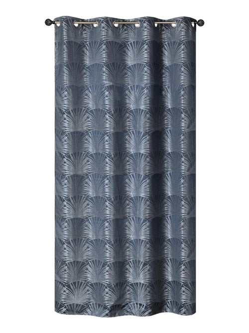 Rideau Jacquard Palme Tropical - prêt à Poser. - Kiabi