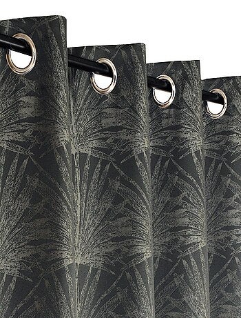 Rideau Jacquard Palme Tropical - prêt à Poser.