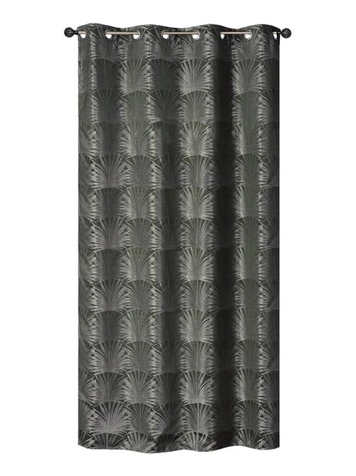 Rideau Jacquard Palme Tropical - prêt à Poser. - Kiabi
