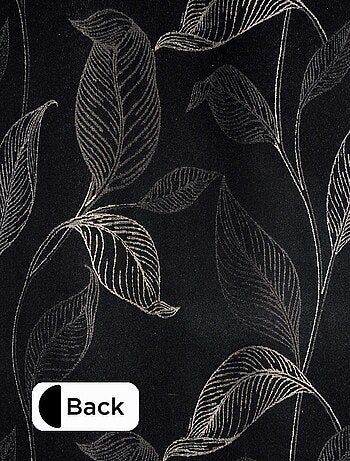 Rideau Jacquard Plombée motif feuille all over - prêt à Poser.