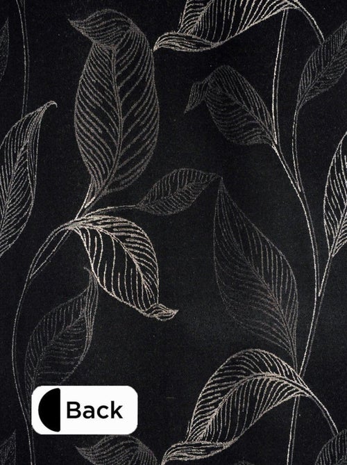 Rideau Jacquard Plombée motif feuille all over - prêt à Poser. - Kiabi