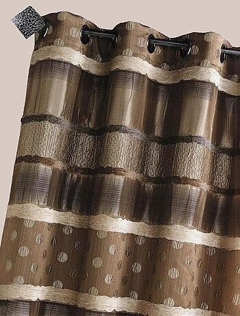 Rideau Jacquard Pois et Rayures