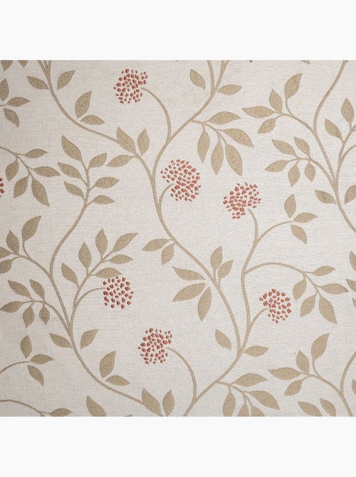 Rideau jacquard polycoton motifs végétaux - Kiabi