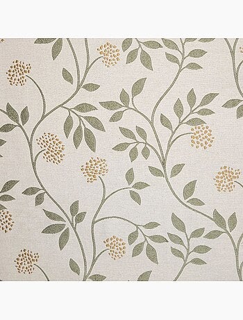 Rideau jacquard polycoton motifs végétaux