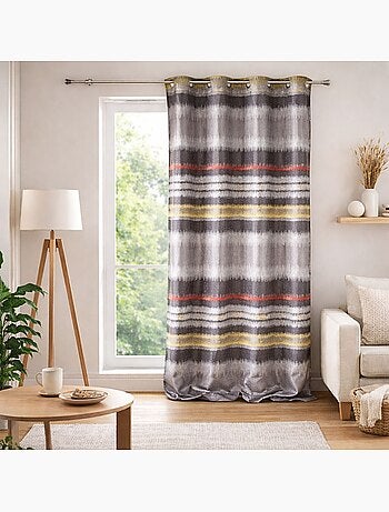 Rideau jacquard style IKAT