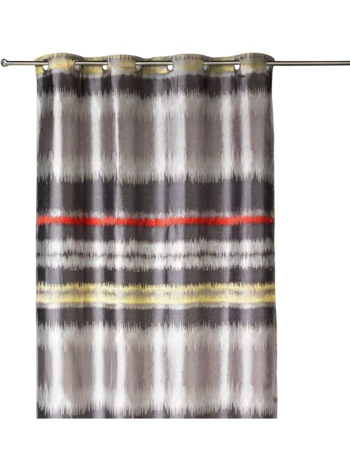Rideau  jacquard style IKAT - Kiabi
