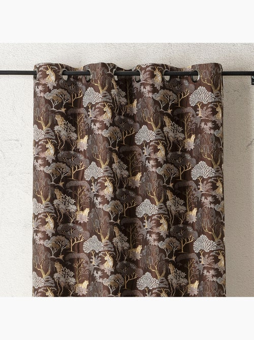Rideau jacquard tamisant motif tigre japonisant - Kiabi Rideau jacquard tamisant motif tigre japonisant - Kiabi
