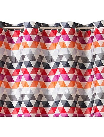 Rideau jacquard tamisant motifs triangles