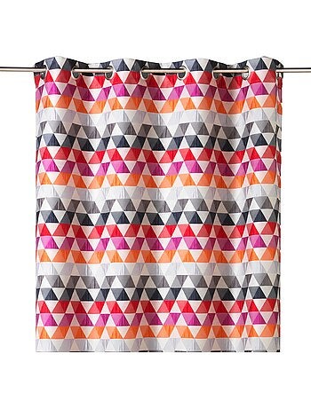 Rideau jacquard tamisant motifs triangles