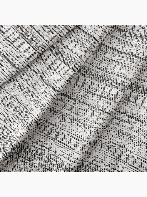 Rideau jacquard texturé inspiration minérale à oeillets - Kiabi