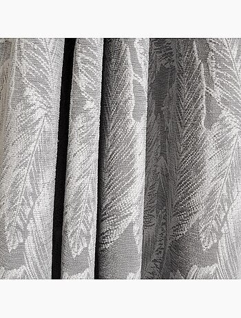 Rideau Jacquard tropical à œillets 140x240cm, Gris