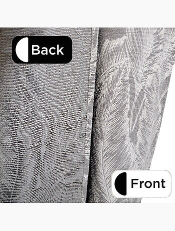 Rideau Jacquard tropical à œillets 140x240cm, Gris