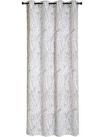 Rideau Jacquard tropical à œillets 140x240cm, Gris