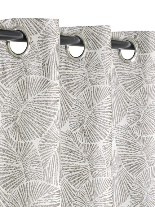 Rideau Jacquard Végétal base Plombée - prêt à poser - Dylrev - Kiabi