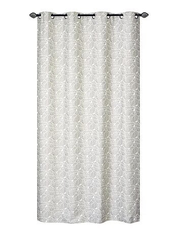 Rideau Jacquard Végétal base Plombée - prêt à poser.