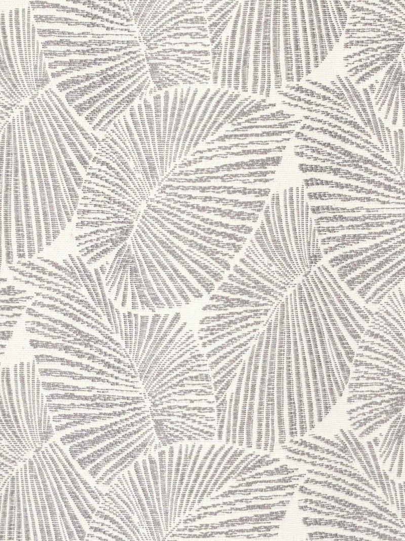 Rideau Jacquard Végétal base Plombée - prêt à poser. Gris Argenté - Kiabi