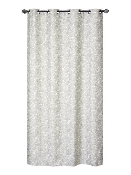 Rideau Jacquard Végétal base Plombée - prêt à poser. - Kiabi