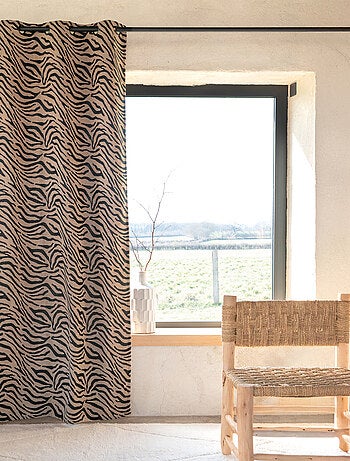 Rideau jacquard zèbre