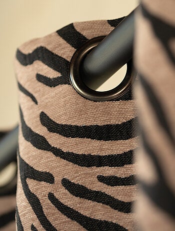 Rideau jacquard zèbre