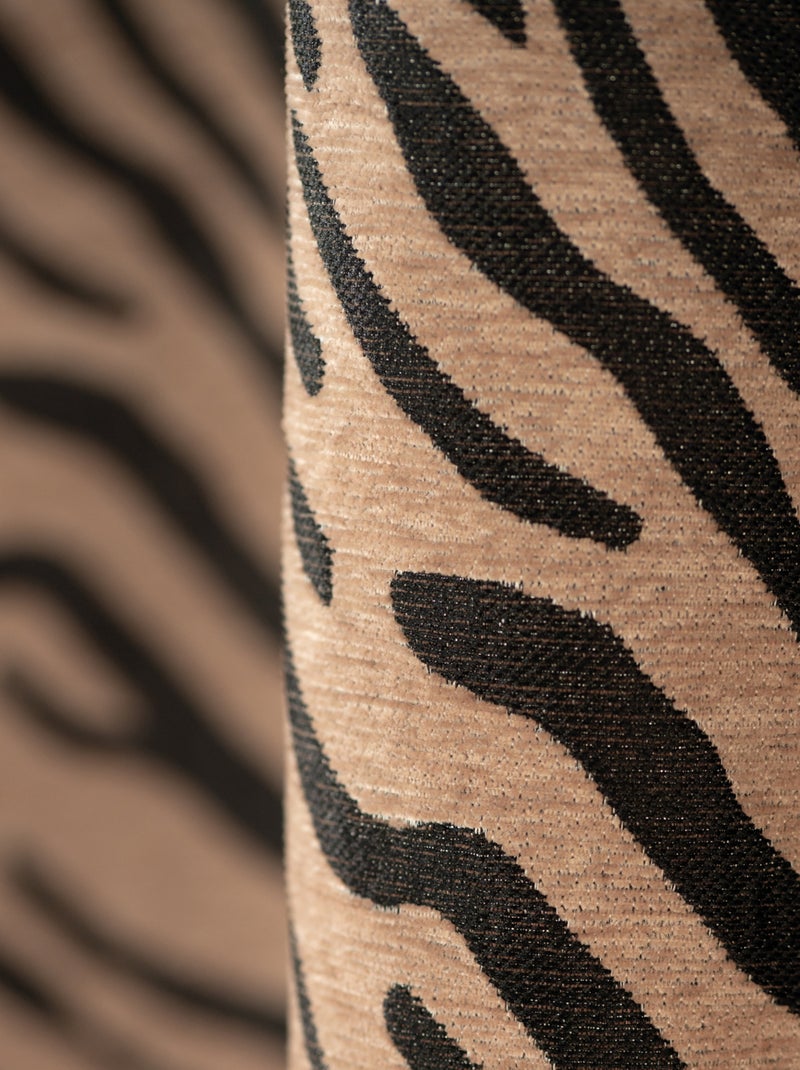 Rideau jacquard zèbre Noir - Kiabi