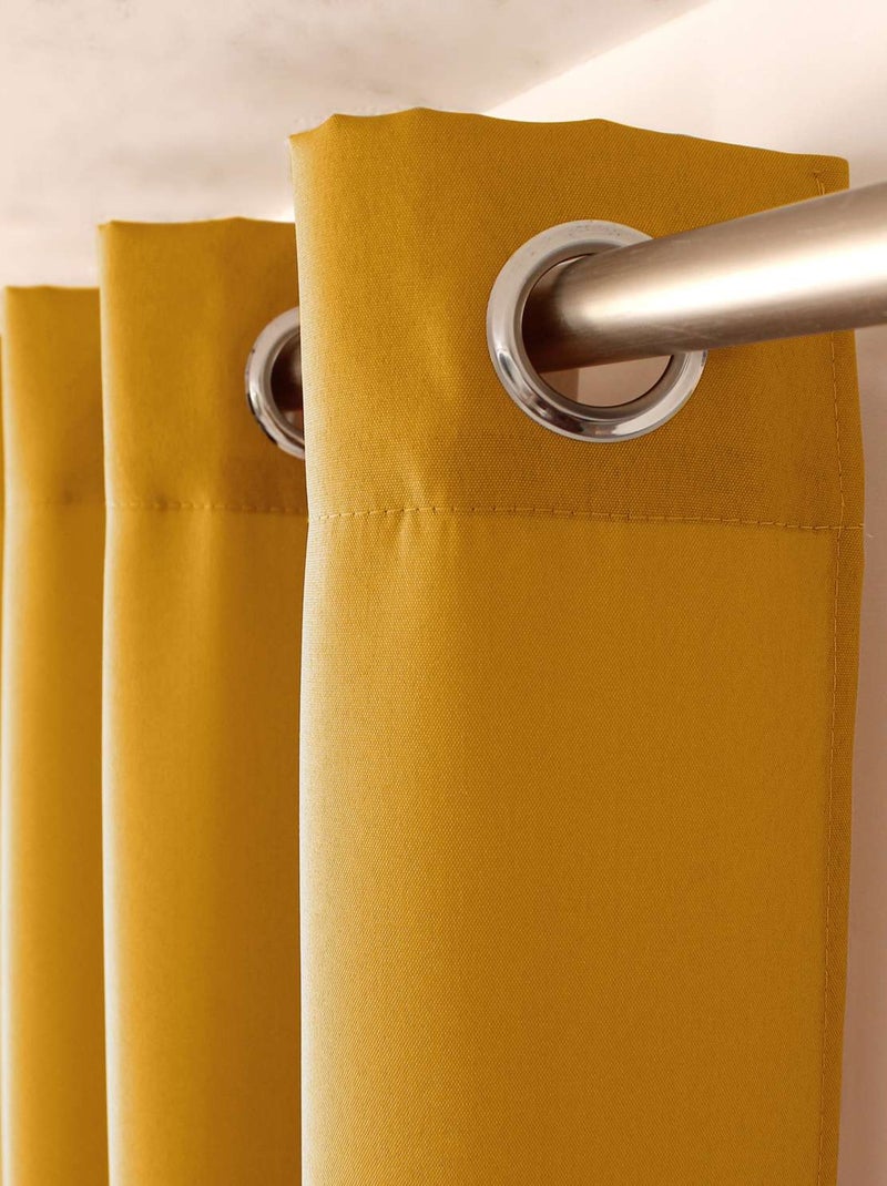 Rideau léger effet voile de coton ZOÉ Jaune - Kiabi