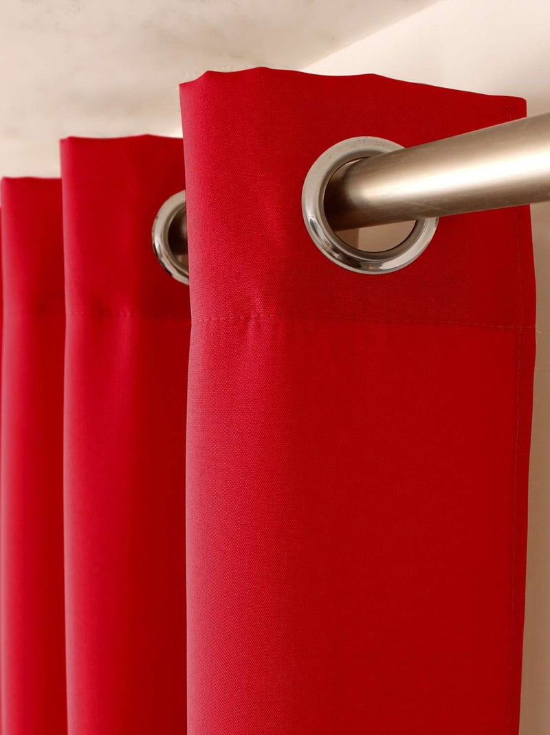 Rideau léger effet voile de coton ZOÉ Rouge - Kiabi