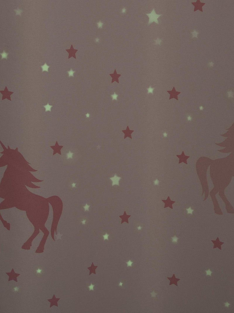 Rideau licorne phosphorescent Rose clair - Kiabi