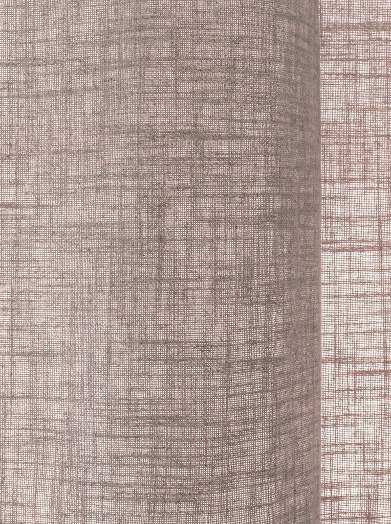 Rideau lin Basic "Happyfriday" Beige - Kiabi