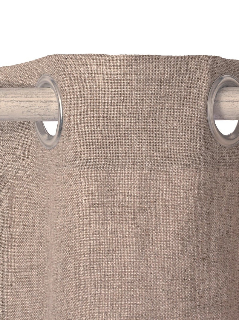 Rideau lin Basic "Happyfriday" Beige - Kiabi