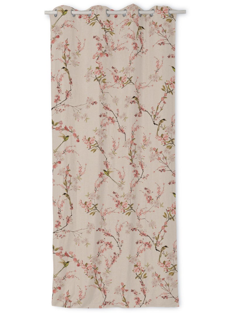 Rideau lin Chinoiserie "Happyfriday" Multicolore - Kiabi