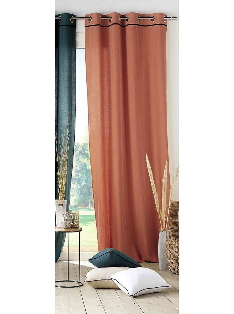 Rideau Linette Orange mandarine - Kiabi