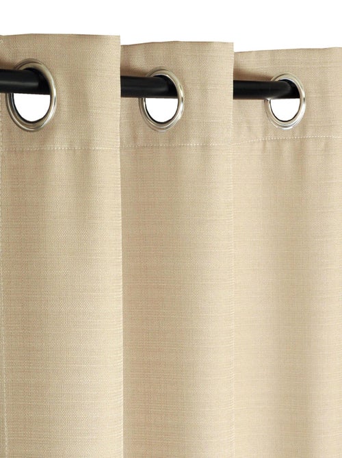 Rideau lourd Jacquard, à oeillet, prêt-à-poser. - Kiabi