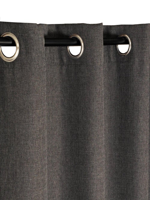 Rideau lourd Jacquard, à oeillet, prêt-à-poser. - Kiabi