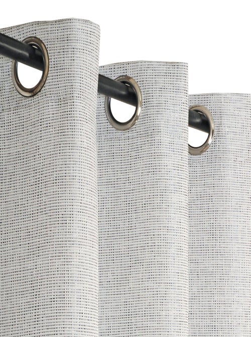 Rideau lourd Jacquard, marine, prêt-à-poser. - Kiabi