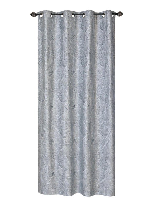 Rideau lourd Jacquard, motif végétal, prêt-à-poser. - Kiabi