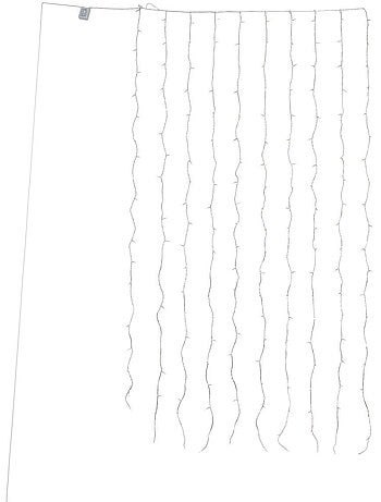 Rideau lumineux de façade d'extérieur 1 x 2 m 200 led blanc froid à effets avec minuteur sur secteur