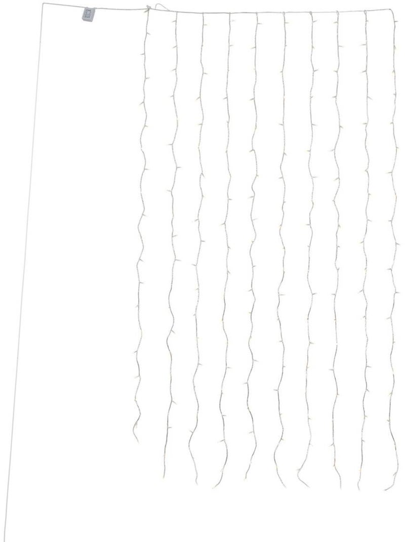 Rideau lumineux de façade d'extérieur 1 x 2 m 200 led blanc chaud à effets avec minuteur sur secteur Blanc chaud - Kiabi