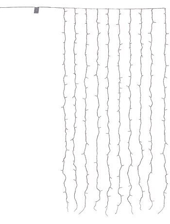 Rideau lumineux de façade d'extérieur 1 x 2 m 200 led blanc froid à effets avec minuteur sur secteur