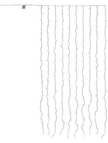 Rideau lumineux de façade d'extérieur 1 x 2 m 200 led blanc froid à effets avec minuteur sur secteur