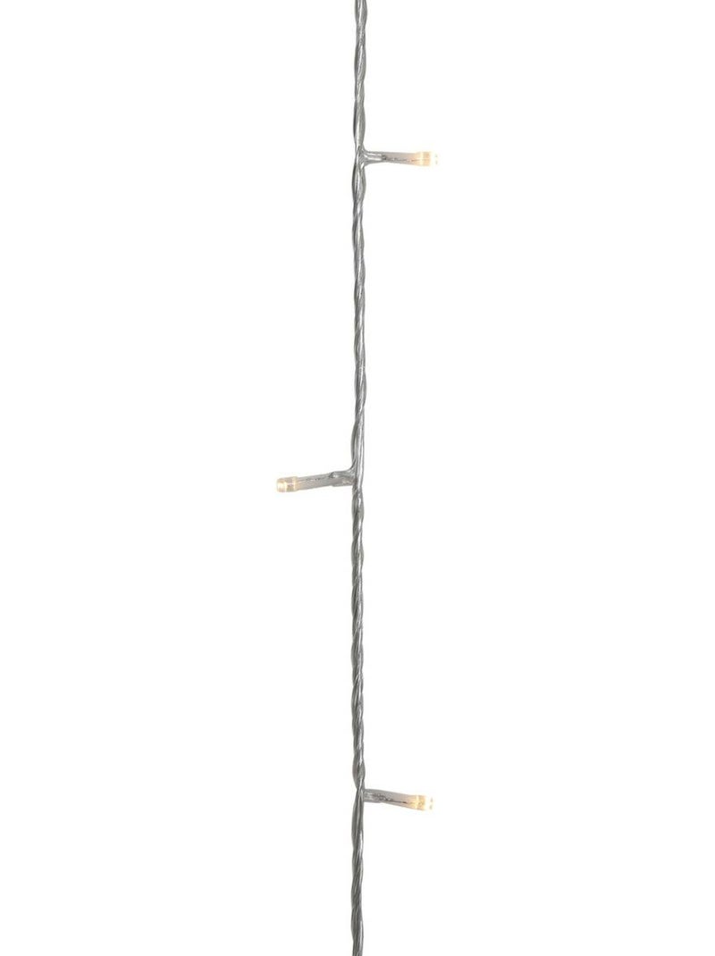 Rideau lumineux de façade d'extérieur 2 x 2 m 400 led blanc chaud 8 fonctions solaire Blanc chaud - Kiabi