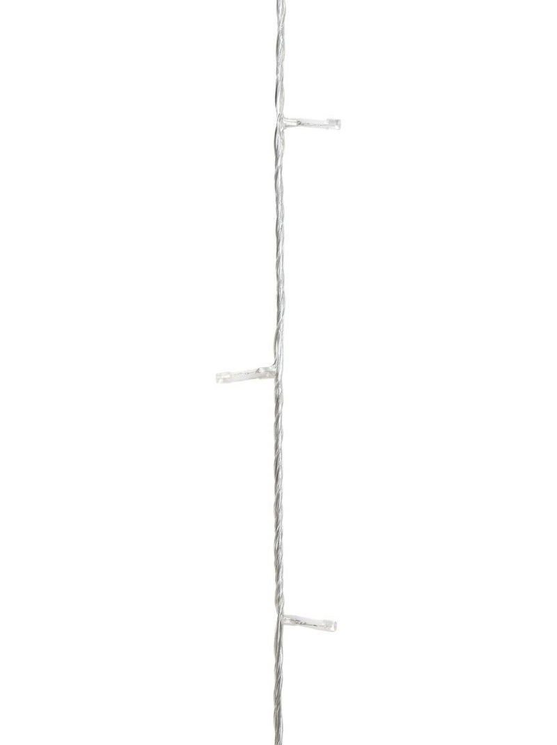 Rideau lumineux de façade d'extérieur 2 x 2 m 400 led blanc chaud 8 fonctions solaire Blanc chaud - Kiabi