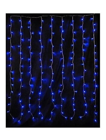 Rideau Lumineux LED Bleu 144 LED avec 8 fonctions