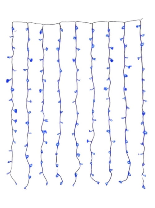 Rideau Lumineux LED Bleu 144 LED avec 8 fonctions - Kiabi