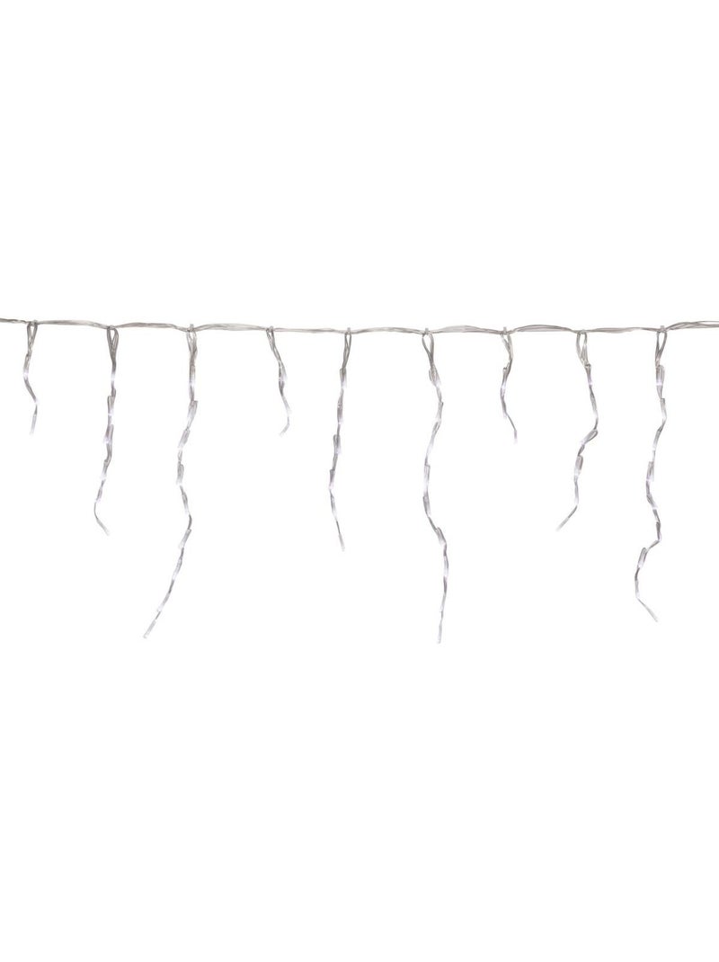 Rideau lumineux stalactite d'extérieur 20 m 1200 led blanc froid à effets avec minuteur sur secteur Blanc froid - Kiabi