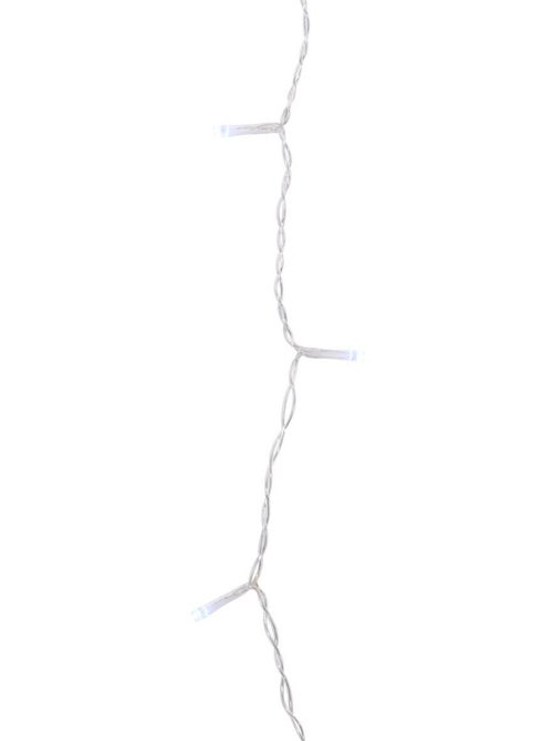 Rideau lumineux stalactite d'extérieur 5 m 300 led blanc froid avec minuteur et transformateur - Kiabi