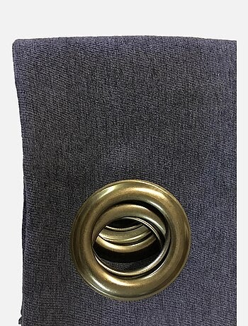 Rideau marine aspect velours