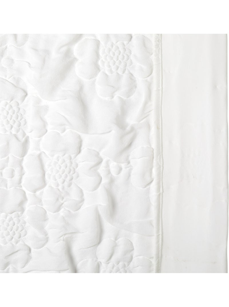 Rideau matelassé IRIS Blanc - Kiabi