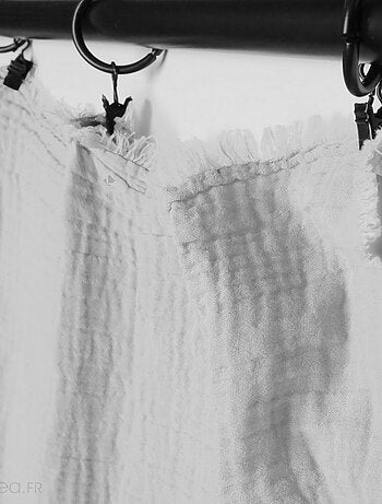 Rideau MILOS en mousseline de coton