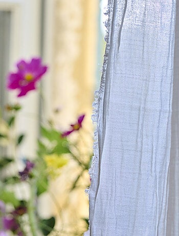 Rideau MILOS en mousseline de coton